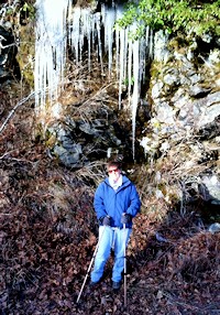 Carol Patterson on Blue Ridge Parkway in winter