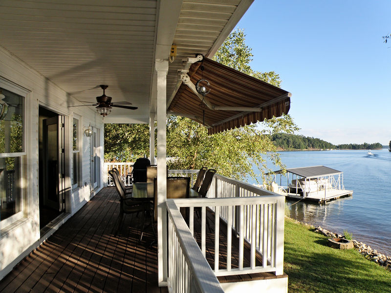 Expansive Lake Keowee view from the back porch